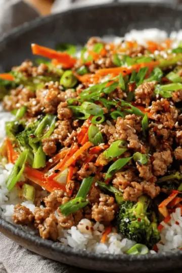 Ground Turkey Teriyaki Stir Fry
