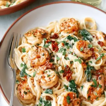 Creamy Tuscan Shrimp Linguine