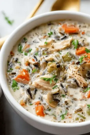Easy Slow Cooker Chicken Wild Rice Soup