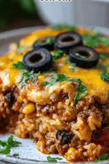 Beef Enchilada Casserole with Rice