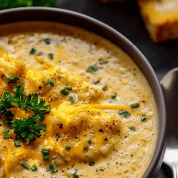 Hearty Cheddar Garlic Herb Potato Soup