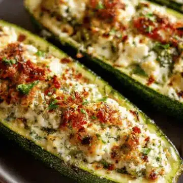 Feta Cheese Stuffed Zucchini
