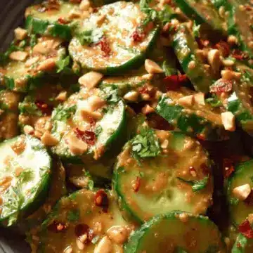 Cucumbers in Spicy Peanut Sauce