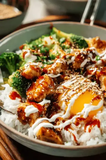 Sticky Chicken Rice Bowls