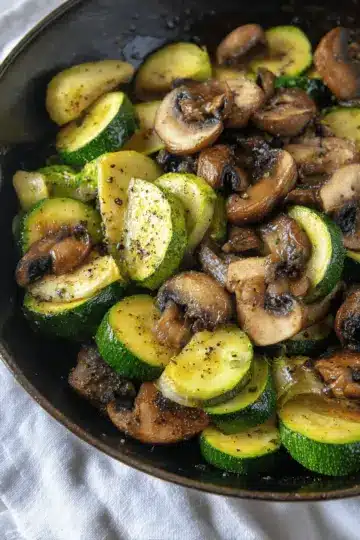 Quick Sautéed Zucchini and Mushrooms