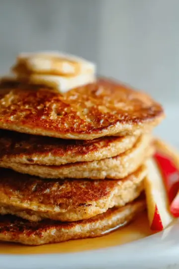 Healthy Oatmeal Apple Pancakes