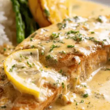 Baked Fish with Lemon Cream Sauce