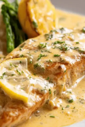 Baked Fish with Lemon Cream Sauce