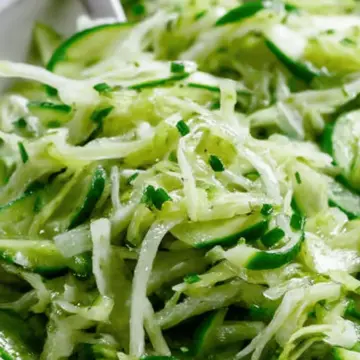 Green Cabbage Cucumber Salad