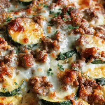 Ground Beef Zucchini Bake (Low Carb)