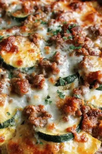 Ground Beef Zucchini Bake (Low Carb)