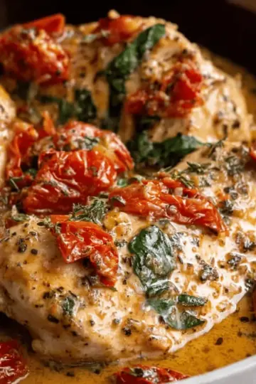Crockpot Tuscan Chicken
