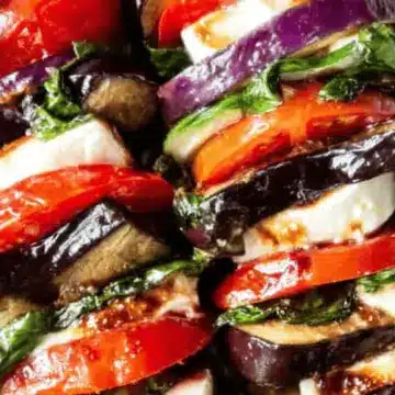 Roasted Eggplant Caprese Salad Recipe