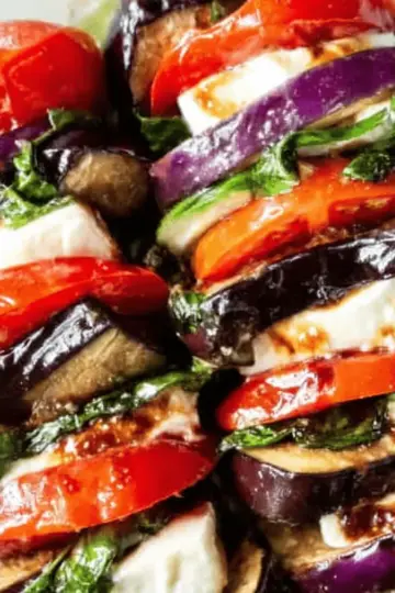 Roasted Eggplant Caprese Salad Recipe