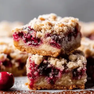 Cranberry Crumble Pie Bars
