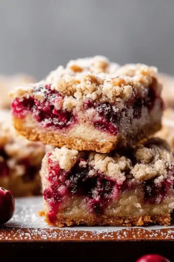 Cranberry Crumble Pie Bars