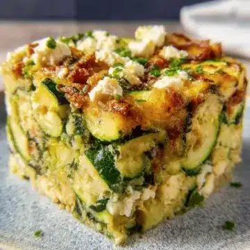 Baked Zucchini, Spinach, and Feta Casserole