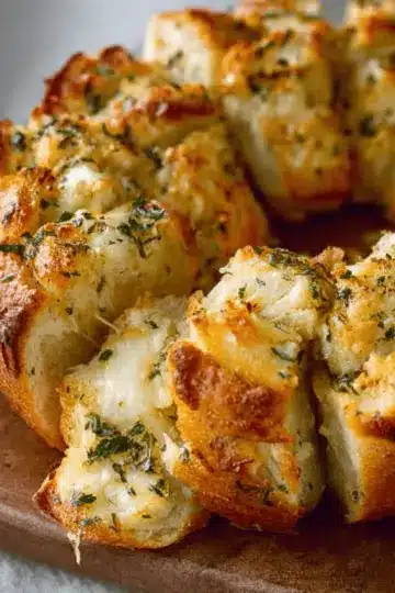 cheesy garlic herb pull apart bread
