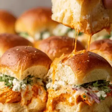 Sheet Pan Buffalo Chicken Sliders
