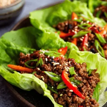 20 Minute Asian Ground Beef Lettuce Wraps