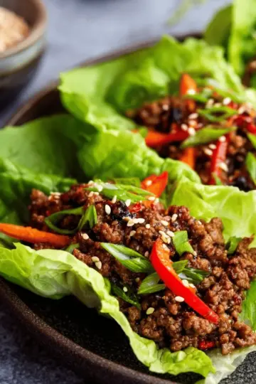 20 Minute Asian Ground Beef Lettuce Wraps