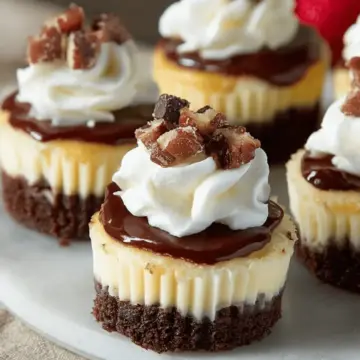 Brownie Bottom Mini Cheesecakes