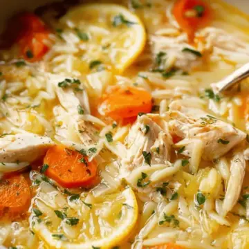 Lemon Chicken Orzo Soup