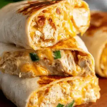 Cheesy Garlic Chicken Wraps