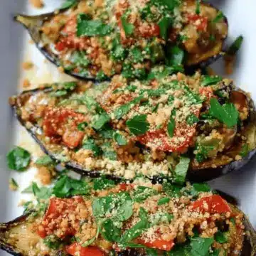 Vegetarian Stuffed Eggplant