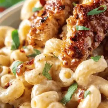Copycat Applebee’s Honey Pepper Chicken Mac and Cheese