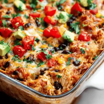 Easy Chicken Burrito Casserole