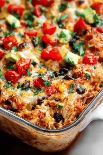 Easy Chicken Burrito Casserole