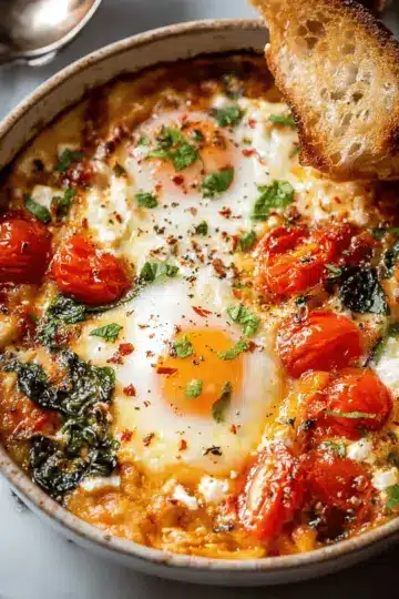 Baked Feta Eggs Recipe