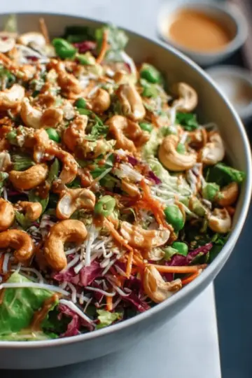 Cashew Crunch Salad with Sesame Dressing