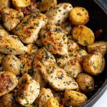 Garlic Butter Chicken and Potato Skillet