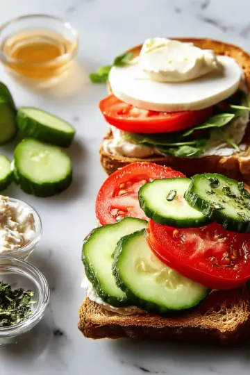 Cucumber Caprese Sandwich