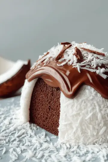 Coconut Dome with Chocolate Spread