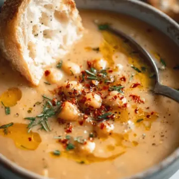 Vegan Garlic Chickpea Soup