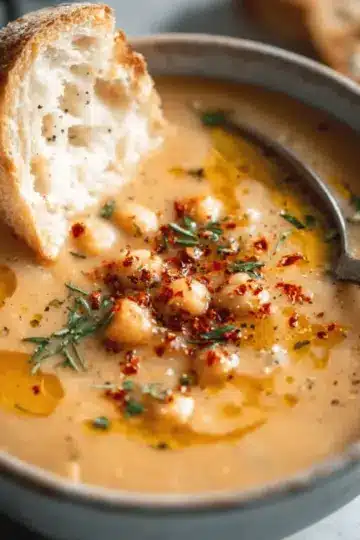 Vegan Garlic Chickpea Soup