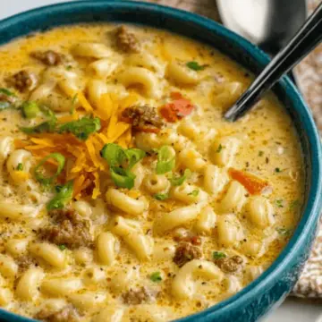 One-Pot Macaroni Cheeseburger Soup – NO VELVEETA!