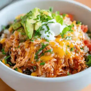 Slow Cooker Chicken Burrito Bowls