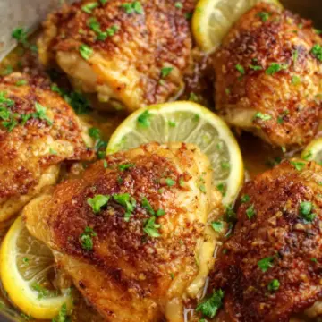 Crispy Lemon Chicken Thighs