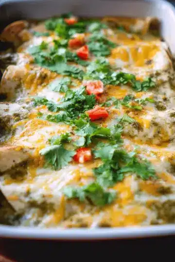 Easy Green Chicken Enchiladas