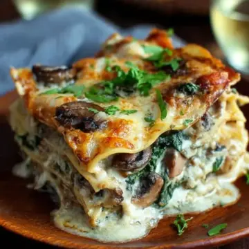 Mushroom Spinach Lasagna