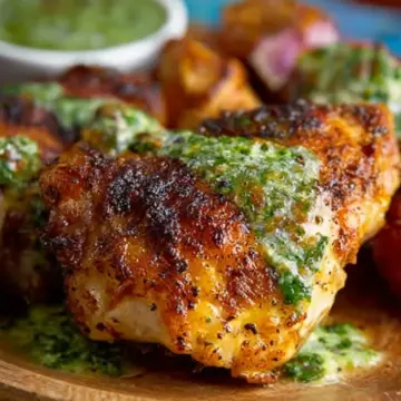 Peruvian Chicken with Green Sauce