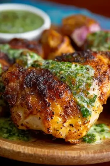 Peruvian Chicken with Green Sauce