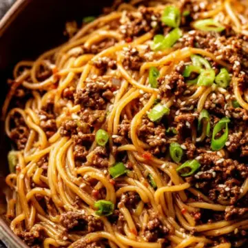 Mongolian Ground Beef Noodles