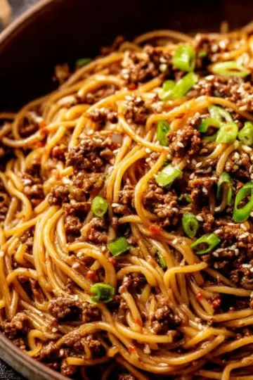 Mongolian Ground Beef Noodles