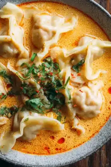 Thai Coconut Curry Dumpling Soup