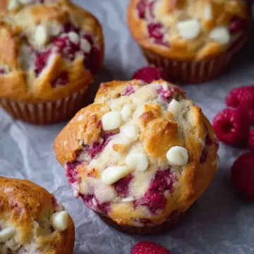 Raspberry and White Chocolate Muffins